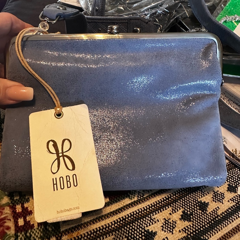 HOBO Blue Crossbody Bag with Elegant Design